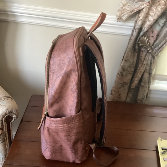 Patricia Nash Brown Karina Map Full Size Backpack - Picture 9 of 9